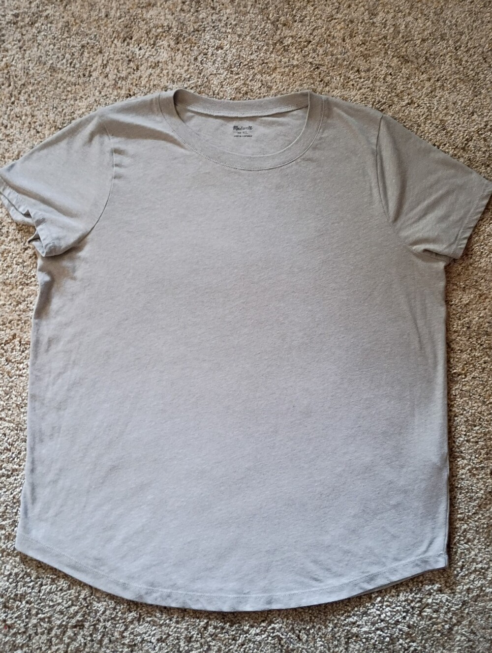Madewell Woman'sCrewneck Tee in Light Gray